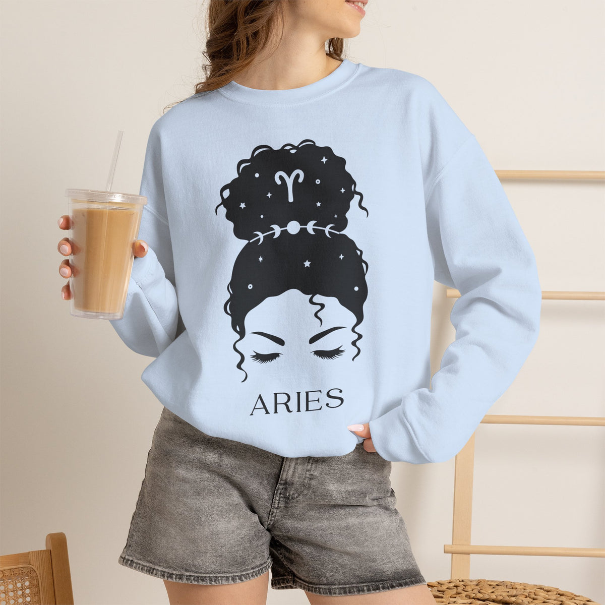 Widder Messy Bun Sweatshirt