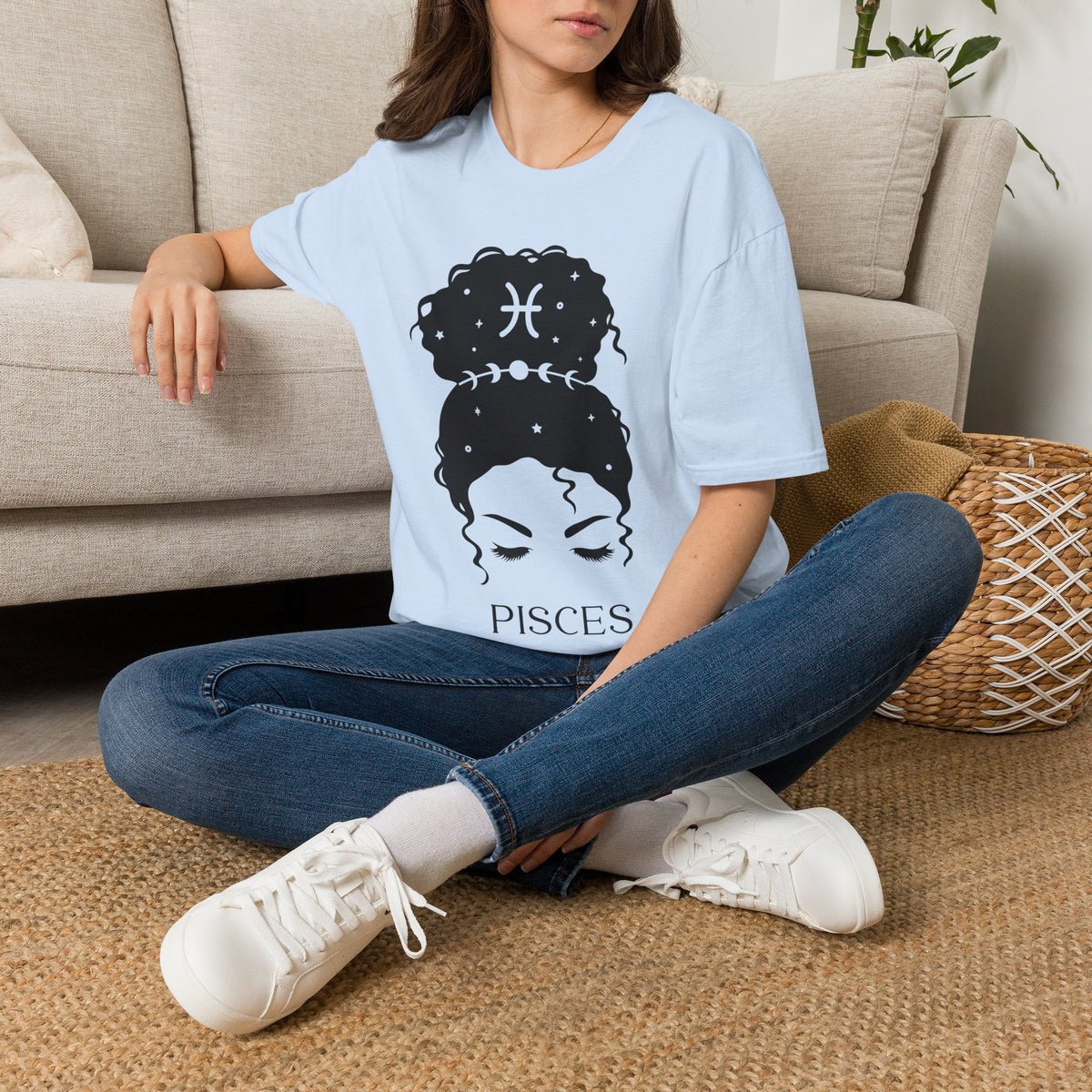 Fische Messy bun T-Shirt v5