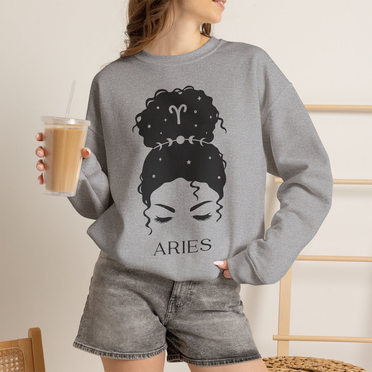 Widder Messy Bun Sweatshirt