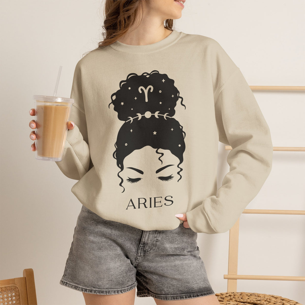Widder Messy Bun Sweatshirt