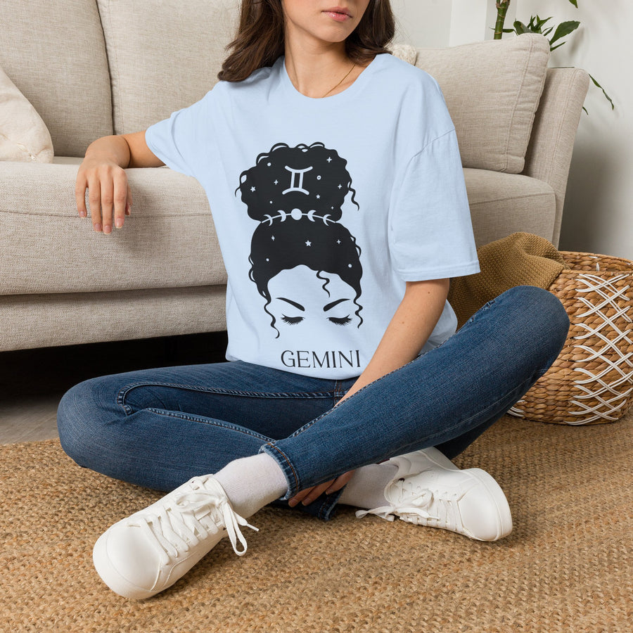 Zwillinge Messy bun T-Shirt